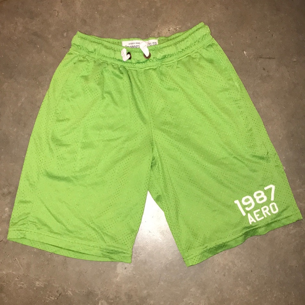 Green gym shorts